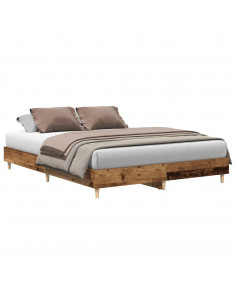 Giroletto senza Materasso Legno Antico 140x200 cm in Truciolato