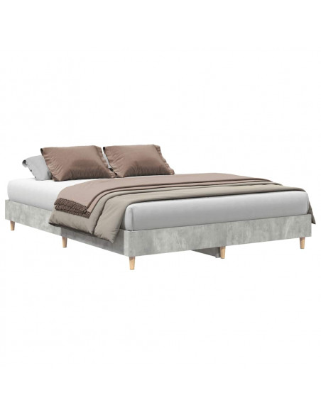 Giroletto senza Materasso Grigio Cemento 150x200 cm Truciolato