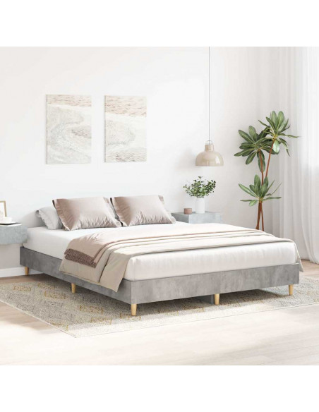 Giroletto senza Materasso Grigio Cemento 150x200 cm Truciolato
