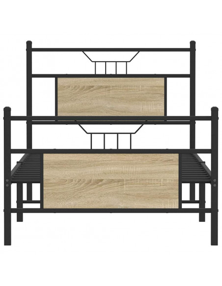 Giroletto senza Materasso Rovere Sonoma 90x200 cm in Truciolato
