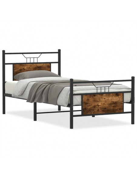 Giroletto senza Materasso Rovere Fumo 90x190 cm in Truciolato