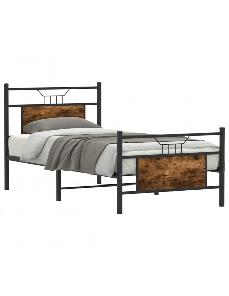 Giroletto senza Materasso Rovere Fumo 90x190 cm in Truciolato