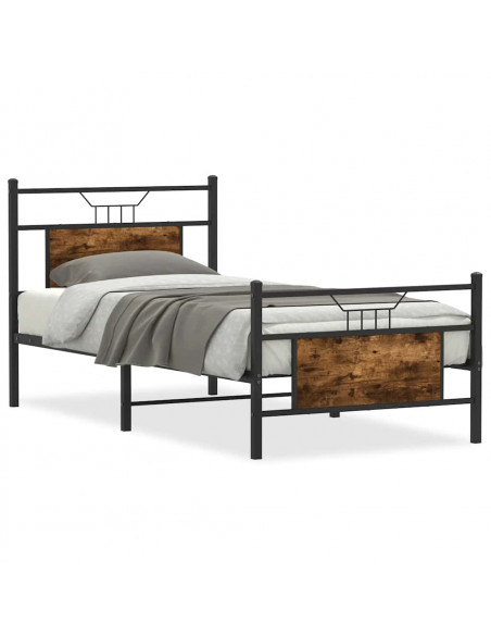 Giroletto senza Materasso Rovere Fumo 75x190 cm in Truciolato