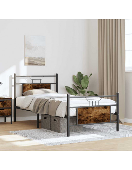 Giroletto senza Materasso Rovere Fumo 75x190 cm in Truciolato