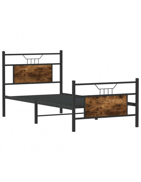 Giroletto senza Materasso Rovere Fumo 75x190 cm in Truciolato