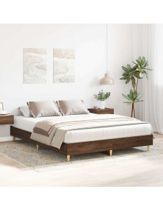 Giroletto senza Materasso Rovere Marrone 150x200 cm Truciolato 2