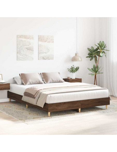 Giroletto senza Materasso Rovere Marrone 150x200 cm Truciolato