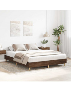 Giroletto senza Materasso Rovere Marrone 140x200 cm Truciolato 2