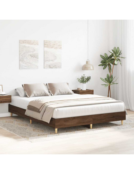 Giroletto senza Materasso Rovere Marrone 140x200 cm Truciolato