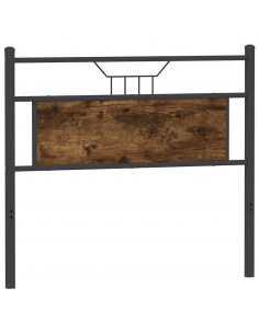Testiera Rovere Fumo 100 cm in Legno Multistrato e Acciaio