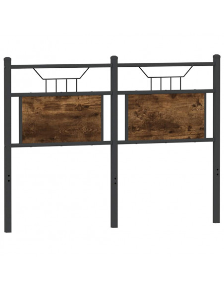 Testiera Rovere Fumo 120 cm in Legno Multistrato e Acciaio