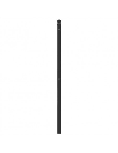 Testiera Rovere Fumo 90 cm in Legno Multistrato e Acciaio