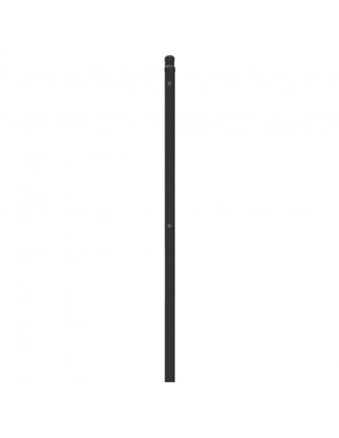 Testiera Rovere Fumo 80 cm in Legno Multistrato e Acciaio