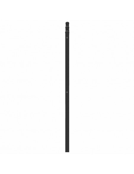 Testiera Rovere Fumo 200 cm in Legno Multistrato e Acciaio