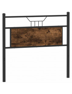 Testiera Rovere Fumo 100 cm in Legno Multistrato e Acciaio 2