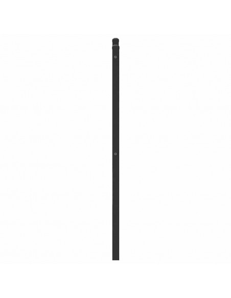 Testiera Rovere Fumo 107 cm in Legno Multistrato e Acciaio