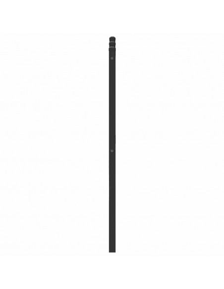 Testiera Rovere Fumo 137 cm in Legno Multistrato e Acciaio