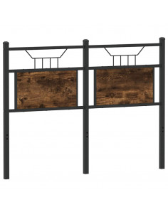 Testiera Rovere Fumo 120 cm in Legno Multistrato e Acciaio 2