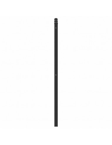 Testiera Rovere Fumo 120 cm in Legno Multistrato e Acciaio