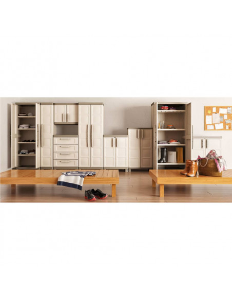 Keter Armadietto Basso Excellence XL Beige e Talpa 93 cm