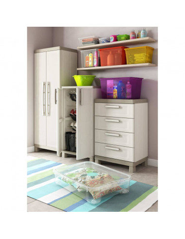 Keter Armadietto Multiuso Excellence Beige e Talpa 182 cm