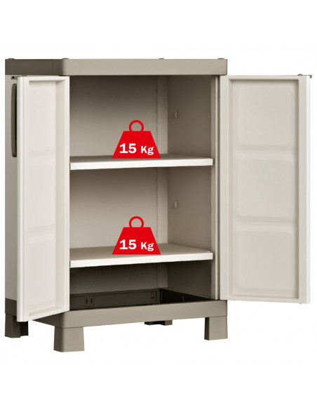 Keter Armadietto Basso Excellence Beige e Talpa 97 cm