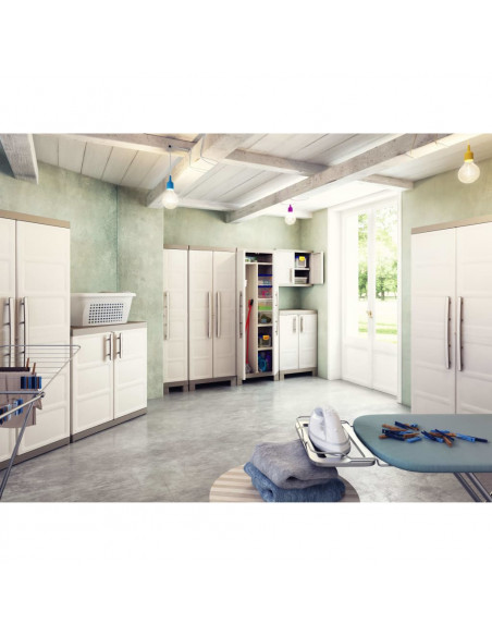 Keter Armadietto Basso Excellence XL Beige e Talpa 93 cm