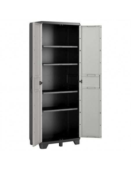 Keter Armadietto con Scaffali Gear Nero e Grigio 182 cm