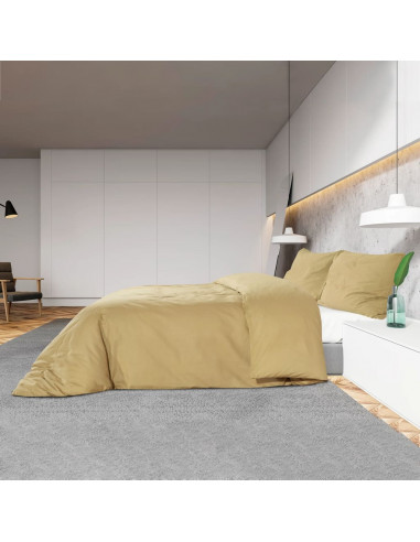 Set Copripiumino Tortora 220x240 cm in Microfibra Leggera