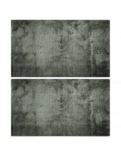 Taglieri 2 pz con Motivo Cemento in Vetro Temperato