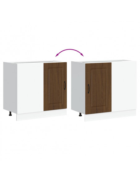 Base da Cucina Kalmar Rovere Marrone in Legno Multistrato