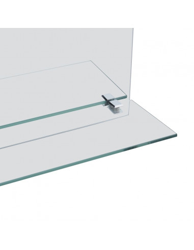 Specchio da Parete con Mensola 40x60 cm in Vetro Temperato