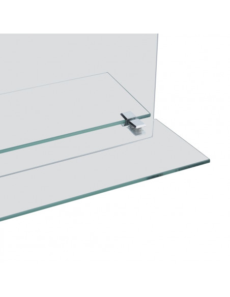 Specchio da Parete con Mensola 40x60 cm in Vetro Temperato