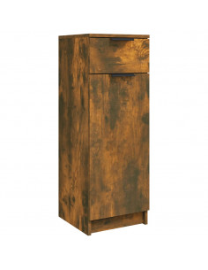 Armadietto Bagno Rovere Fumo 32x34x90 cm in Legno Multistrato