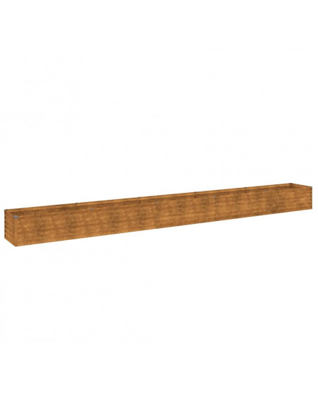 Fioriera Rialzata da Giardino 482x50x36 cm in Acciaio Corten