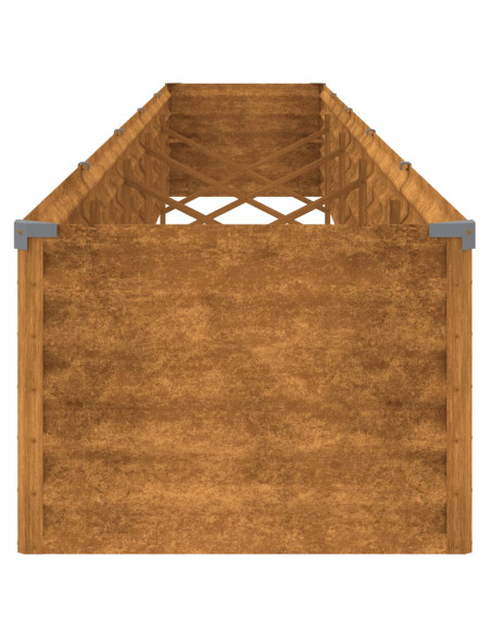 Fioriera Rialzata da Giardino 482x50x36 cm in Acciaio Corten