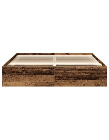 Giroletto senza Materasso Legno Antico 200x200 cm in Truciolato