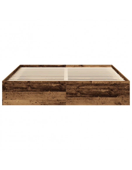 Giroletto senza Materasso Legno Antico 200x200 cm in Truciolato