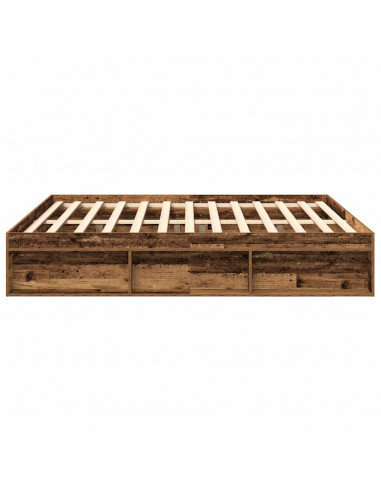 Giroletto senza Materasso Legno Antico 200x200 cm in Truciolato