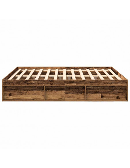 Giroletto senza Materasso Legno Antico 200x200 cm in Truciolato