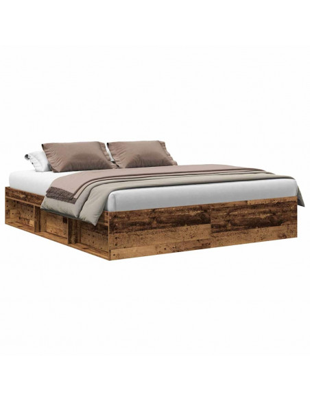 Giroletto senza Materasso Legno Antico 180x200 cm in Truciolato
