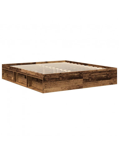 Giroletto senza Materasso Legno Antico 180x200 cm in Truciolato