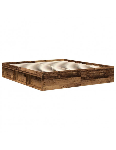Giroletto senza Materasso Legno Antico 180x200 cm in Truciolato