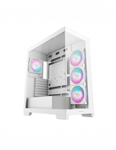 DEEPCOOL CASE MID TOWER CG580 WH 4F WHITE 2*TG 4x120 PWM+ARGB FAN