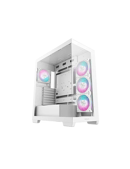 DEEPCOOL CASE MID TOWER CG580 WH 4F WHITE 2*TG 4x120 PWM+ARGB FAN