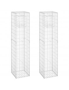 Cesti a Gabbione a Torre 2 pz 40x40x180 cm in Ferro 2