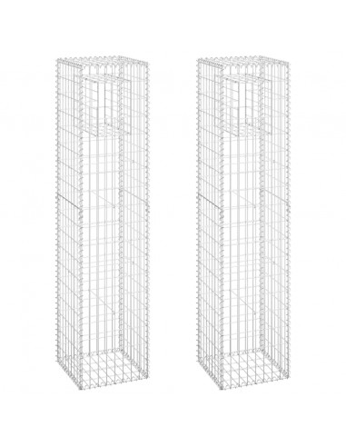 Cesti a Gabbione a Torre 2 pz 40x40x180 cm in Ferro