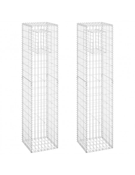 Cesti a Gabbione a Torre 2 pz 40x40x180 cm in Ferro