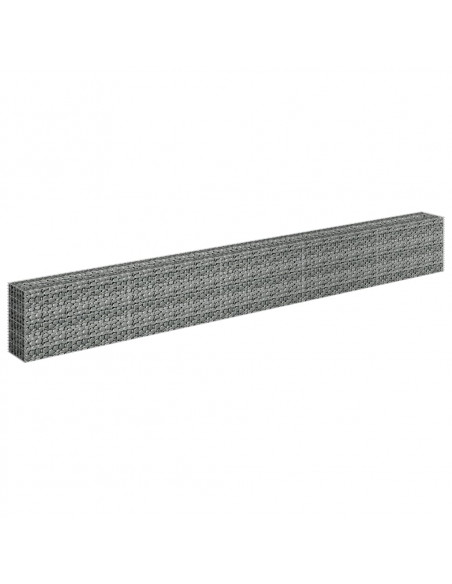 Gabbione Letto Rialzato in Acciaio Zincato 450x30x60 cm