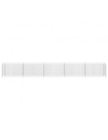 Gabbione Letto Rialzato in Acciaio Zincato 450x30x60 cm